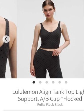 lululemon athletica Black Polka-Flock Align Tank